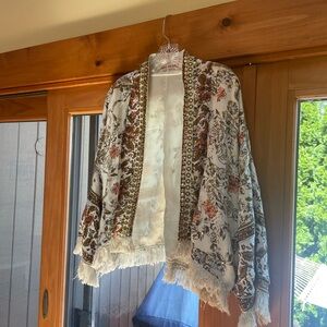 NWT Free People Open Lightweight Shawl/Balero Coat